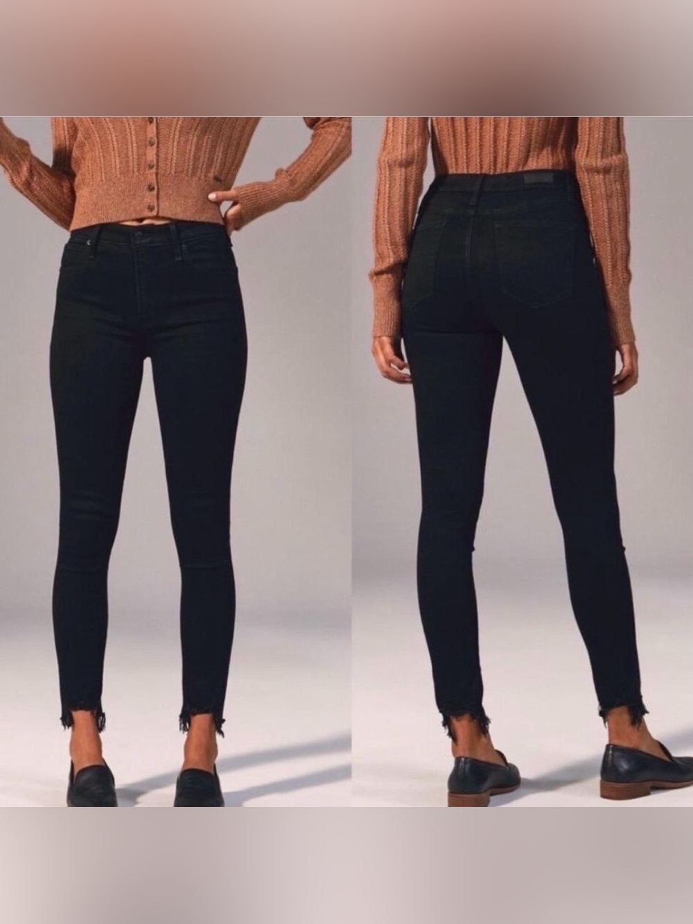 NWT Abercrombie and Fitch super skinny ankle high rise curve love, 25 Long
